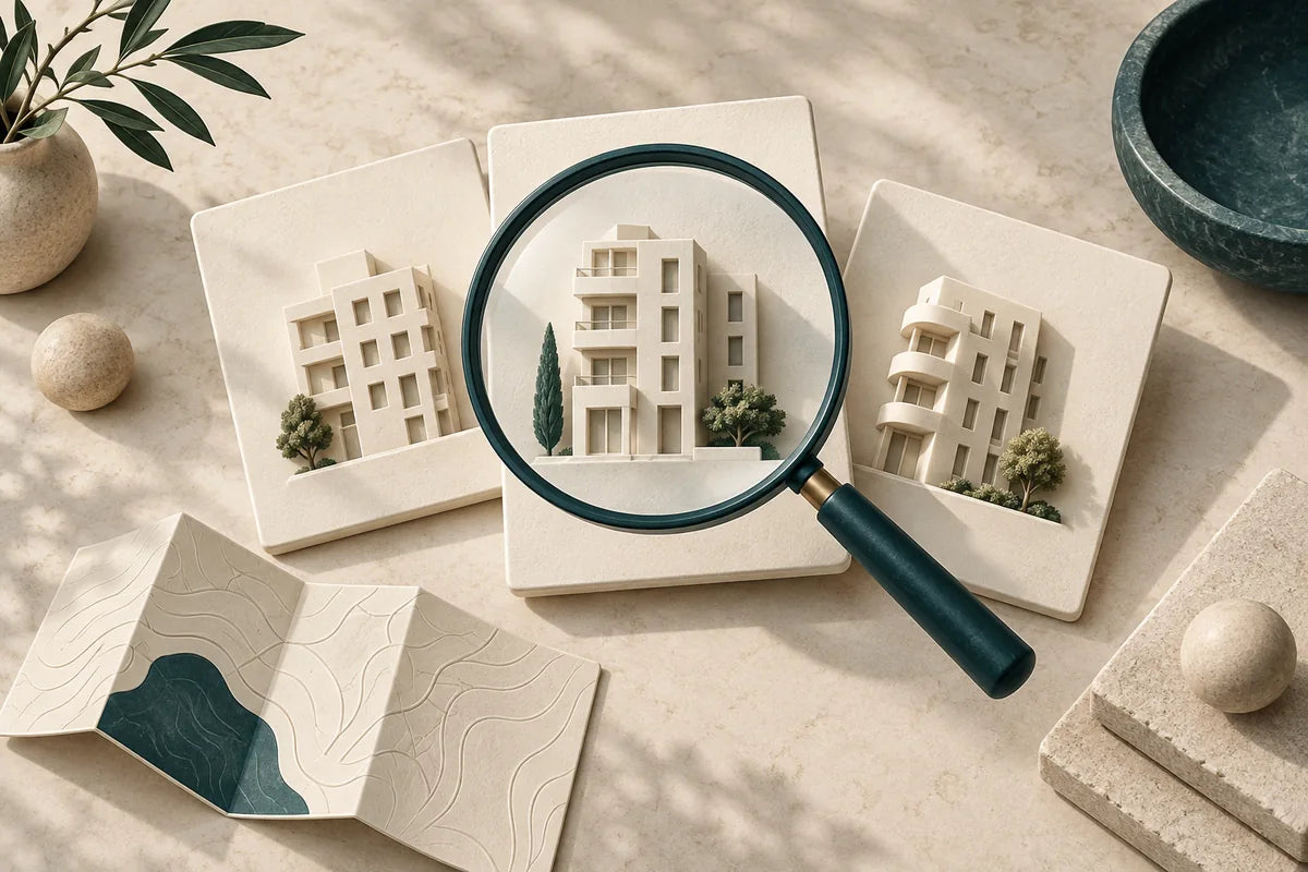 Decorative Priceino Holiday accommodation discovery artwork